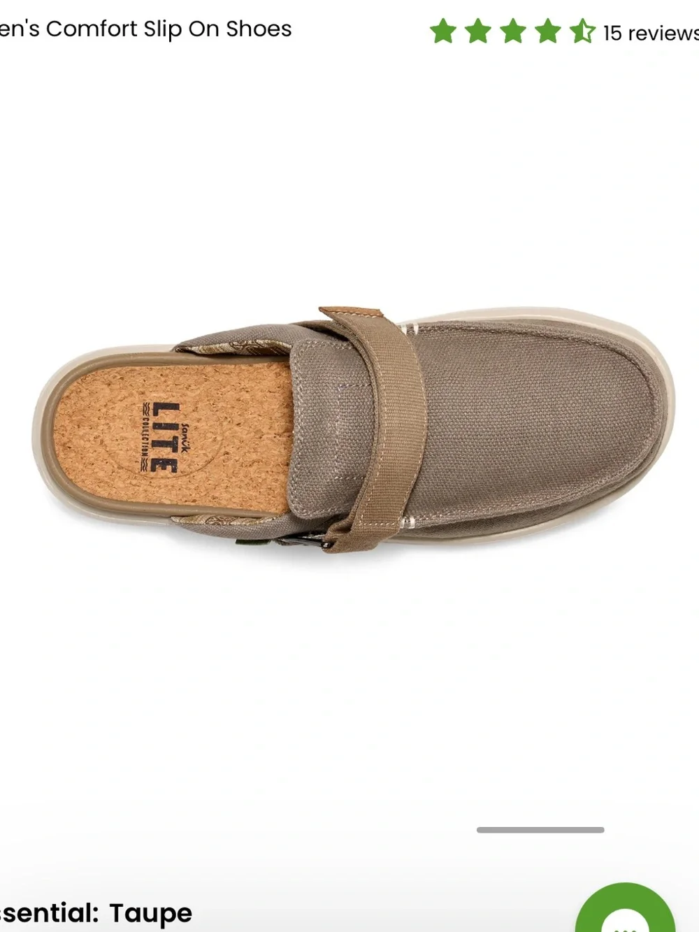 NWT Sanuk Men’s Brown Cork-Like Slip-On Loafers